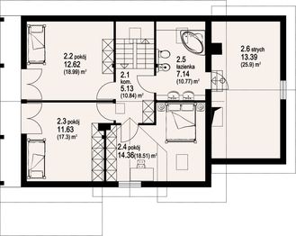 Poddasze projektu - Osiek 88