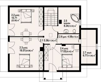 Poddasze projektu - Osina duża 5 dr