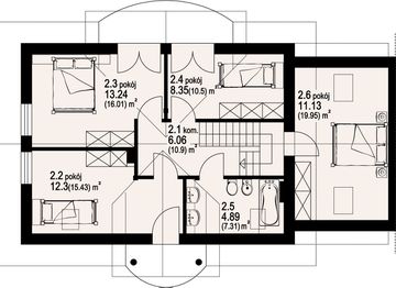Poddasze projektu - Mirów 8 bliźniak