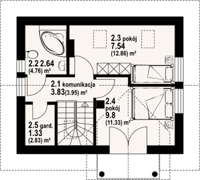 Poddasze projektu - Grabie małe