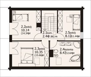 Poddasze projektu - Bartne drewniane