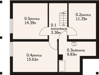 Piwnica projektu - Bartne drewniane