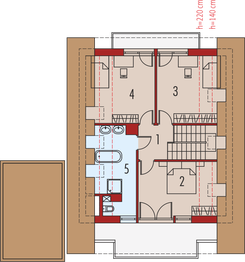 Poddasze projektu - E9 soft (z wiatą) energo