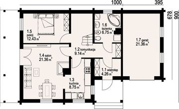 Parter projektu - Osiek dw z garażem