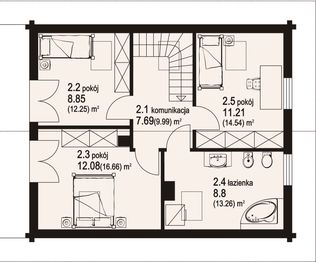 Poddasze projektu - Bartne drewniane 6