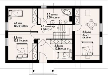 Poddasze projektu - Biskupice 9a