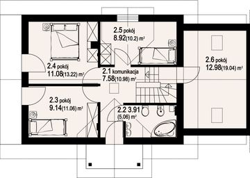 Poddasze projektu - Brzoza mała 5 bliźniak