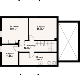 Piwnica projektu - Jaworowo 17 kw