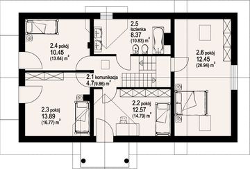 Poddasze projektu - Biskupice 3tb