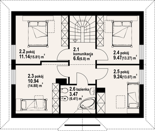 Poddasze projektu - Brzeg średni dw