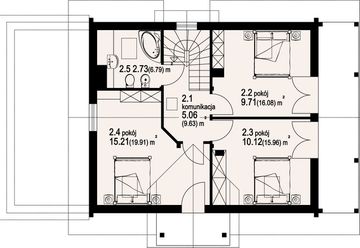 Poddasze projektu - Dziekanowice 7dw