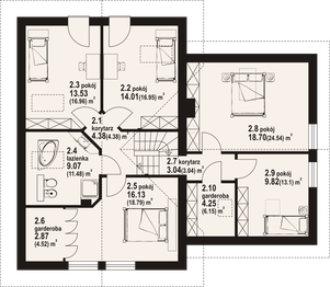Poddasze projektu - Gładyszów 7