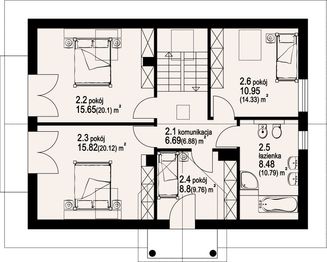 Poddasze projektu - Jaworze średnie 3