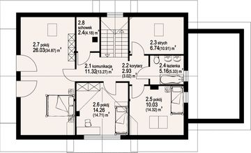 Poddasze projektu - Bolesławice dw 5g