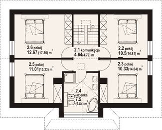 Poddasze projektu - Jurkowo średnie