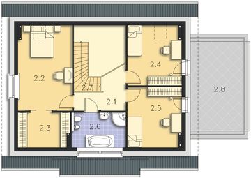Poddasze projektu - Darmstadt Pasywny 1 LDP01