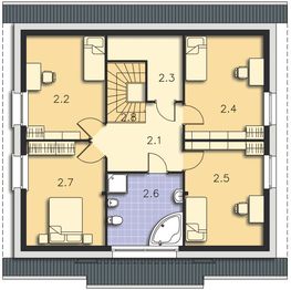 Poddasze projektu - Darmstadt Pasywny 2 LDP02