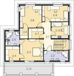 Piętro 1 projektu - Siena DCP213a