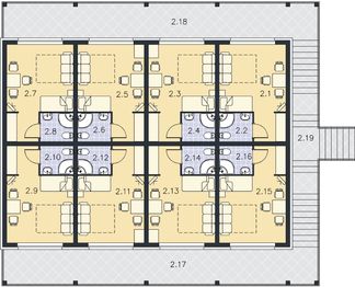 Piętro 1 projektu - Pensjonat Buk DCPS04
