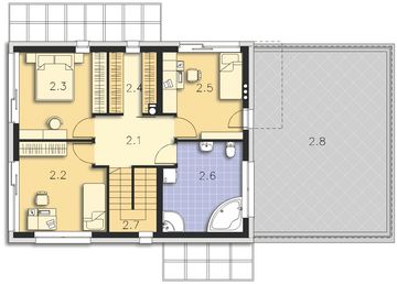 Piętro 1 projektu - Belfast IV DCP268c