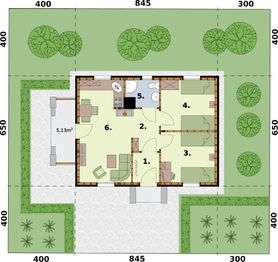 Parter projektu - Bayamo szkielet drewniany, dom letniskowy
