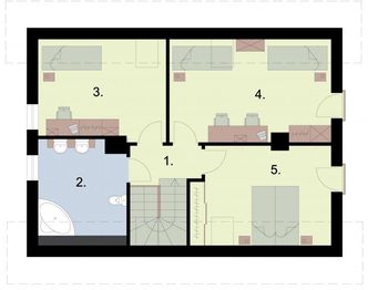 Poddasze projektu - Avalon szkielet drewniany, dom mieszkalny jednorodzinny z poddaszem użytkowym