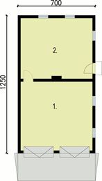 Parter projektu - G1m szkielet drewniany budynek gospodarczy