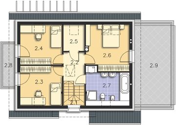 Poddasze projektu - Tacoma II DCP240a