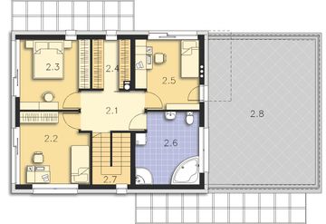 Piętro 1 projektu - Belfast III DCP268b