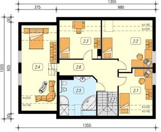 Poddasze projektu - IM Mango z piwnicą