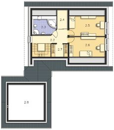 Poddasze projektu - Pireus Pasywny 3 LDP03