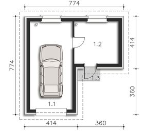 Parter projektu - Garaż G04a
