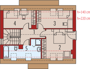 Poddasze projektu - E1 II (wersja A) economic