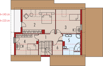Poddasze projektu - Cyntia (z wiatą)