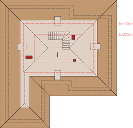 Poddasze projektu - Astrid G1 (mała) energo