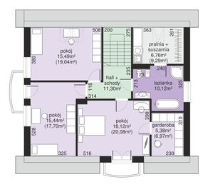 Poddasze projektu - Dom przy Alabastrowej 35