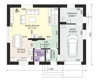 Parter projektu - Dom przy Alabastrowej 34