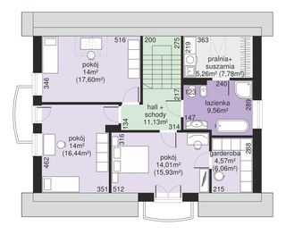 Poddasze projektu - Dom przy Alabastrowej 34
