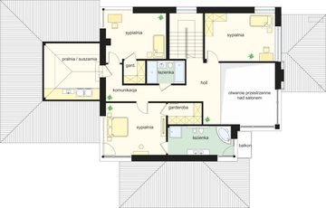 Piętro 1 projektu - Dom z widokiem 2