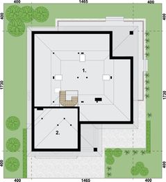 Poddasze projektu - Alexandria dom jednorodzinny