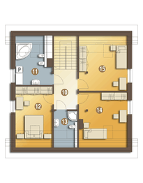 Poddasze projektu - Kornelia II z garażem 1-st. [A]