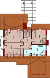 Poddasze projektu - Nastka G1 (z piwnicą)