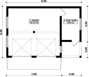 Parter projektu - G242 - Budynek garażowo-gospodarczy