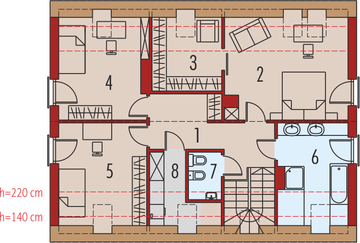 Poddasze projektu - E4 G1 (wersja A) economic