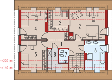 Poddasze projektu - E4 G1 (wersja B) economic