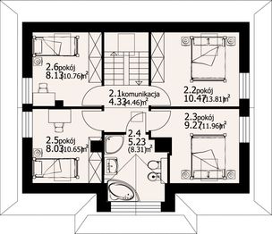 Poddasze projektu - Jurgów 5 dw