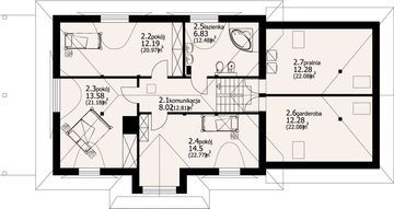Poddasze projektu - Chmielniki małe dw 29