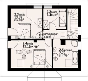 Poddasze projektu - Cisna