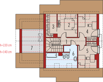 Poddasze projektu - Morena II G1 bianco