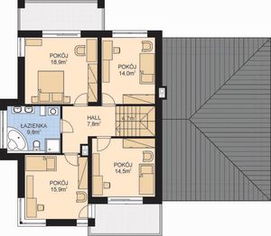 Piętro 1 projektu - APS 274 + 2G